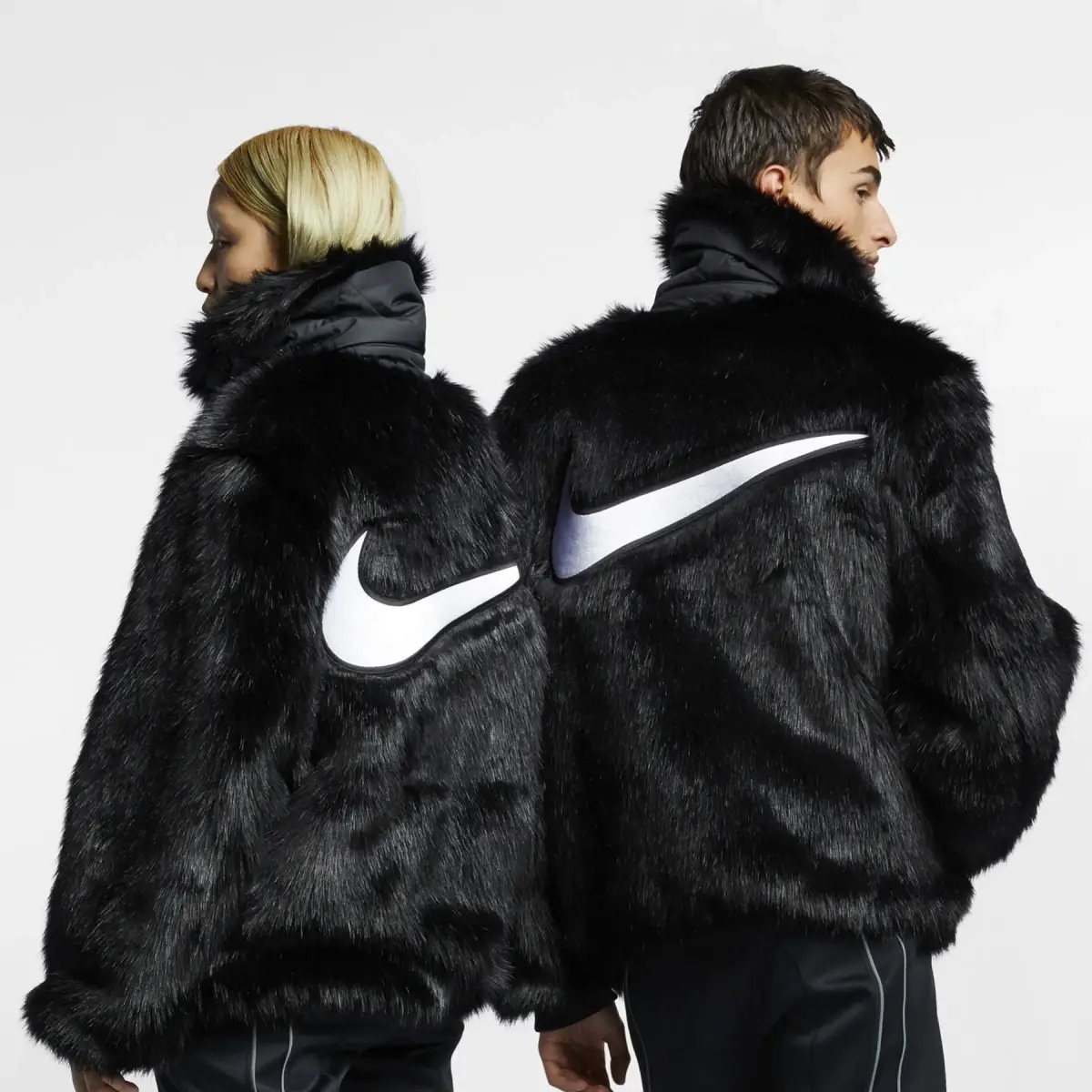 AMBUSH x Nike Faux Fur Reversible Jacket Black